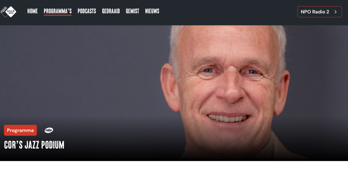 Cor Bakker op de radio | Cor's Jazz Podium live in de Roode Bioscoop